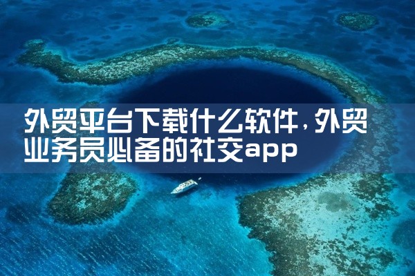 外贸平台下载什么软件